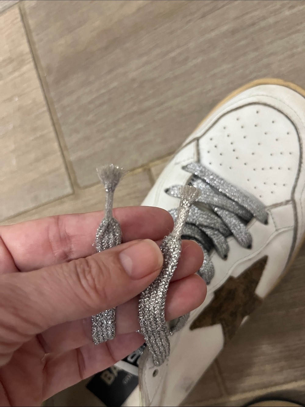 Golden Goose White Leather Ballstar Sneaker - Picture 6 of 15